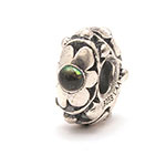 Trollbeads Retired Silver Carved Flowers